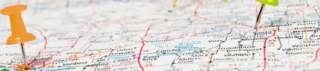 Map of Interstate Fleet Services coverage